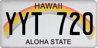 HI license plate YYT720