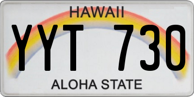 HI license plate YYT730