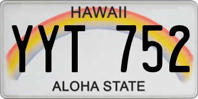 HI license plate YYT752