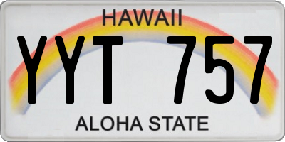 HI license plate YYT757