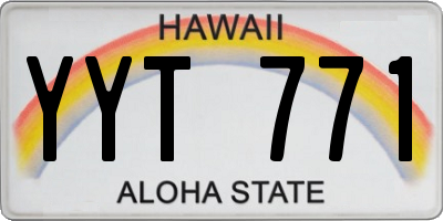 HI license plate YYT771