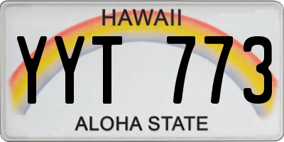 HI license plate YYT773
