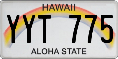 HI license plate YYT775