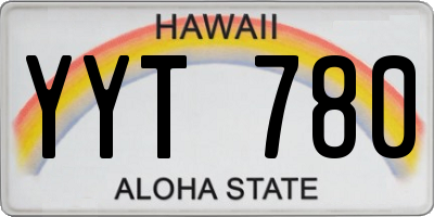 HI license plate YYT780