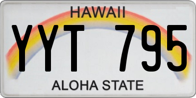 HI license plate YYT795