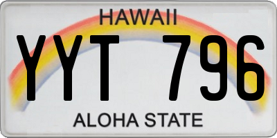 HI license plate YYT796