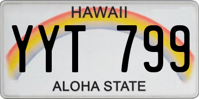 HI license plate YYT799