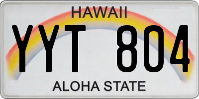HI license plate YYT804