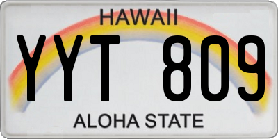HI license plate YYT809