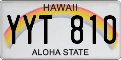 HI license plate YYT810