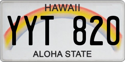HI license plate YYT820