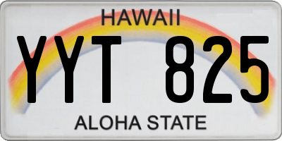 HI license plate YYT825