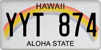 HI license plate YYT874