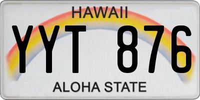 HI license plate YYT876