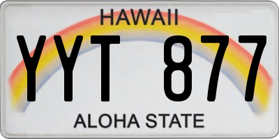 HI license plate YYT877
