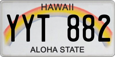 HI license plate YYT882