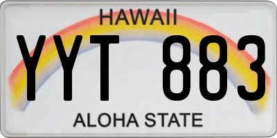 HI license plate YYT883