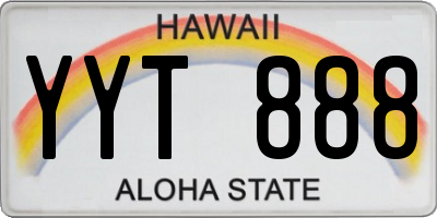 HI license plate YYT888