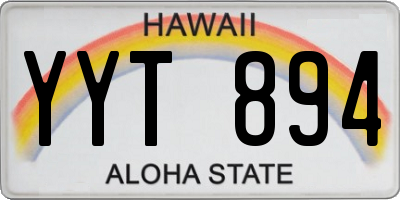 HI license plate YYT894