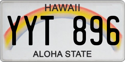 HI license plate YYT896