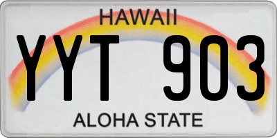 HI license plate YYT903