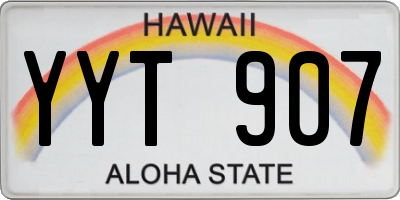 HI license plate YYT907