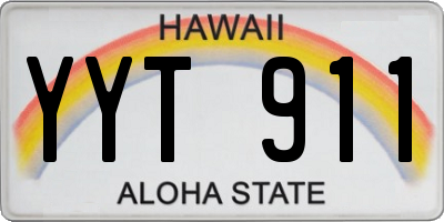 HI license plate YYT911