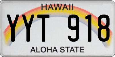 HI license plate YYT918