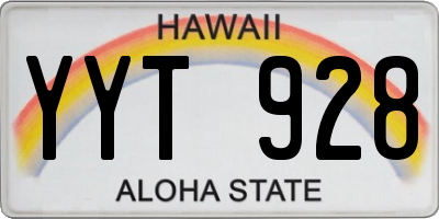 HI license plate YYT928