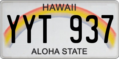 HI license plate YYT937