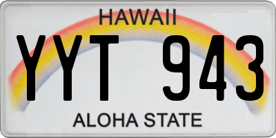 HI license plate YYT943