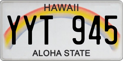 HI license plate YYT945