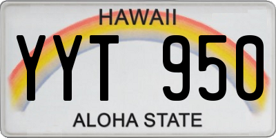 HI license plate YYT950