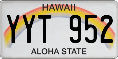 HI license plate YYT952