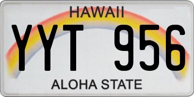 HI license plate YYT956