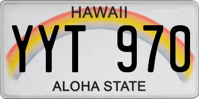 HI license plate YYT970