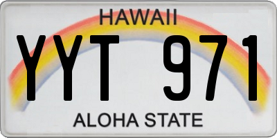 HI license plate YYT971