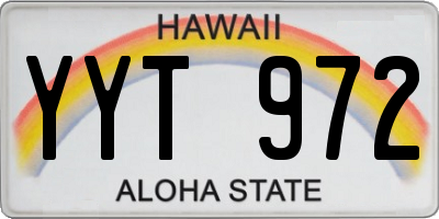 HI license plate YYT972