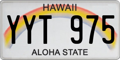 HI license plate YYT975