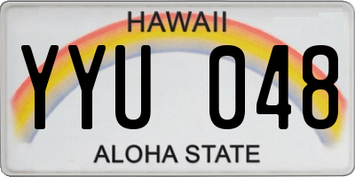 HI license plate YYU048