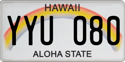 HI license plate YYU080