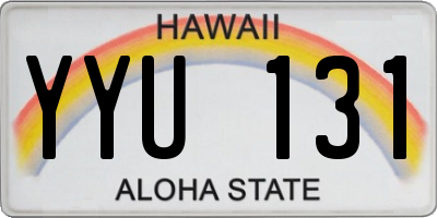 HI license plate YYU131