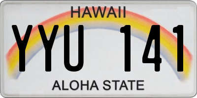 HI license plate YYU141