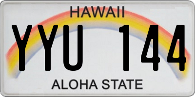 HI license plate YYU144