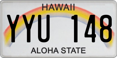 HI license plate YYU148