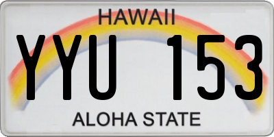 HI license plate YYU153