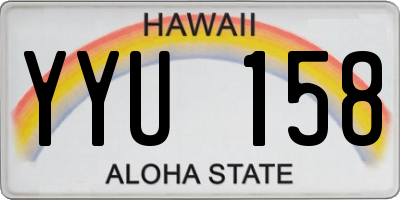 HI license plate YYU158