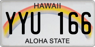 HI license plate YYU166