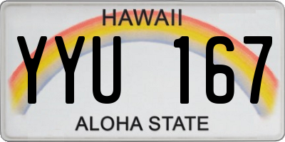 HI license plate YYU167