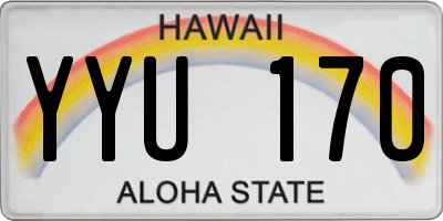 HI license plate YYU170